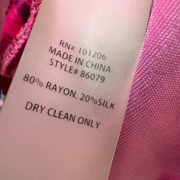 SOFT SURROUNDINGS Velvet Shirt Large Tall Pink Plaid Rayon Silk Button Up Womens - Picture 11 of 11